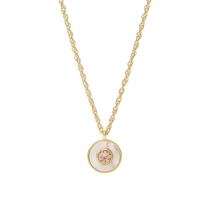 Colette Circle Delicate Necklace - Champagne