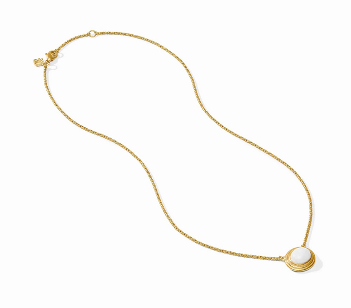 Portofino Solitaire Necklace - Aqua Jade