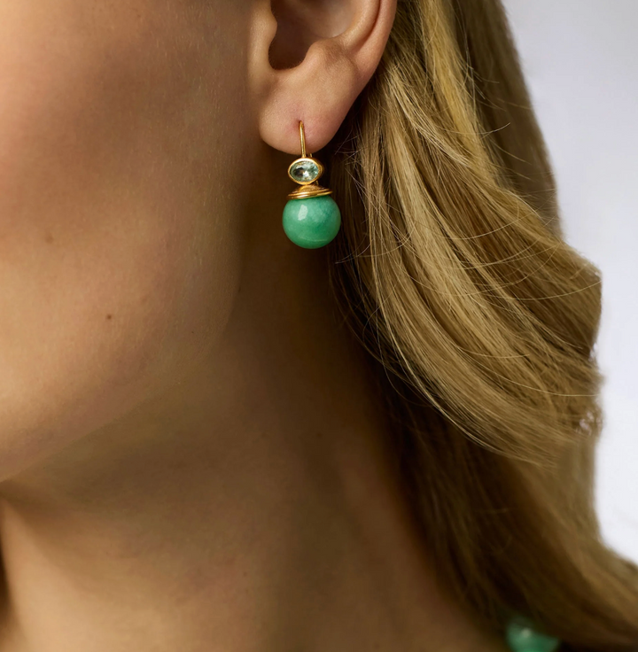 Portofino Demi Earring - Melon Jade