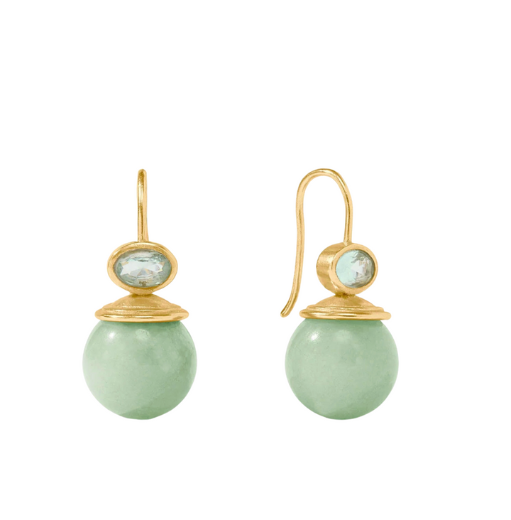 Portofino Demi Earring - Aqua Jade
