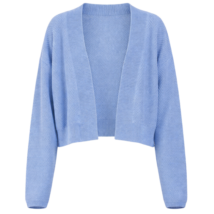 Waffle Sweater Cardigan - Coastal Blue