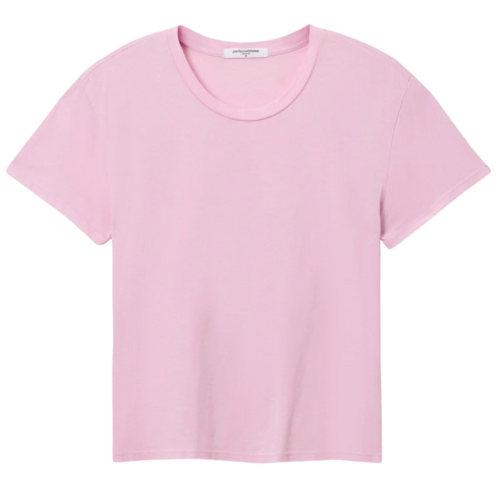 Harley Cotton Boxy Crewneck Tee - Sugar Pink