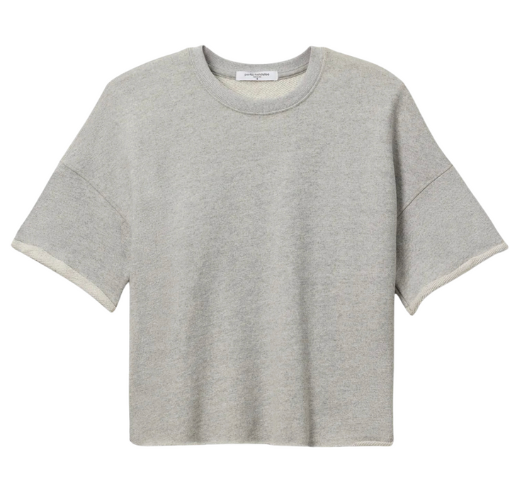 Ezra French Terry Short Sleeve Sweatshirt - Heather Grey