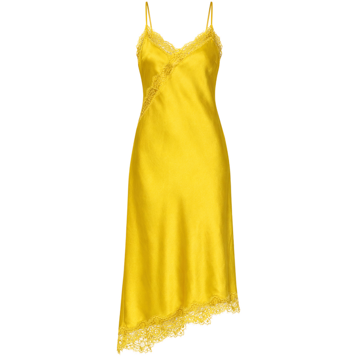 Paris Slip Dress - Chartreuse
