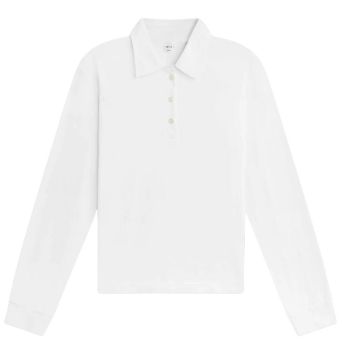 Margo Long Sleeve Polo - White