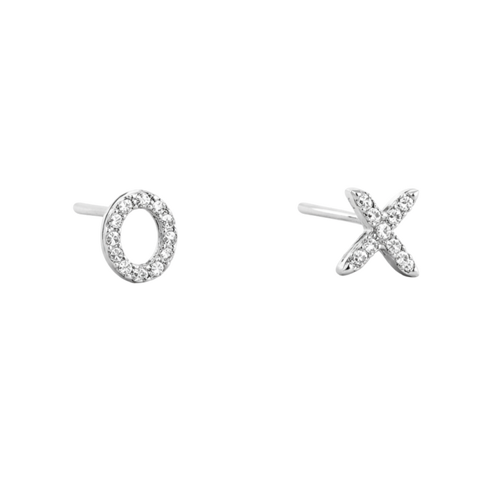 XO Pave Stud - Silver