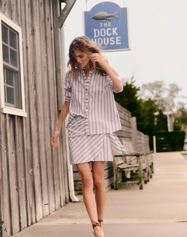 Maris Skort - Coastal Indigo Stripe