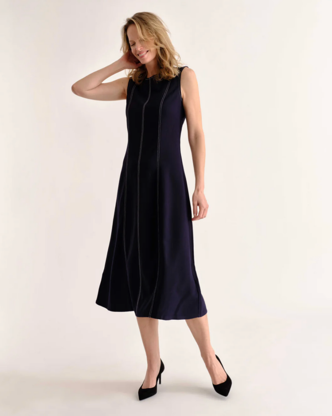 Rain Midi Dress - Dark Navy