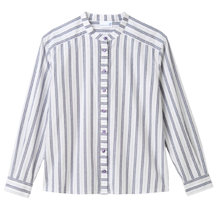 Rosalie Shirt - Coastal Indigo Stripe