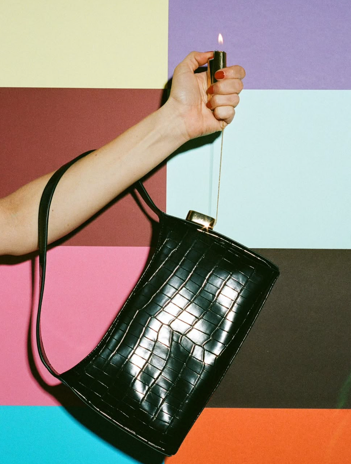 Burn Clutch - Patent Black Croc