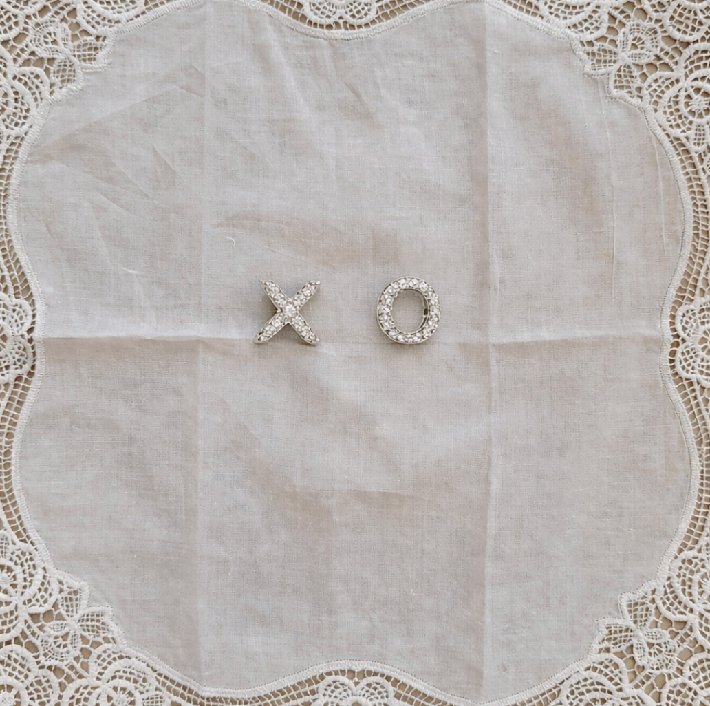 XO Pave Stud - Silver