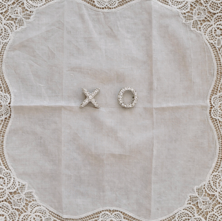 XO Pave Stud - Silver