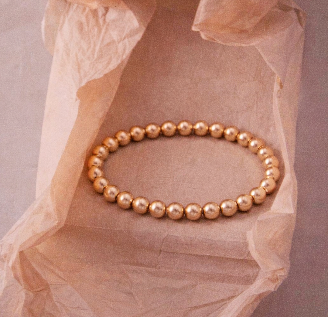 Plain Bracelet 6mm - Rose Gold