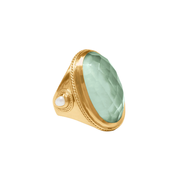 Cannes Statement Ring - Iridescent Aquamarine Blue