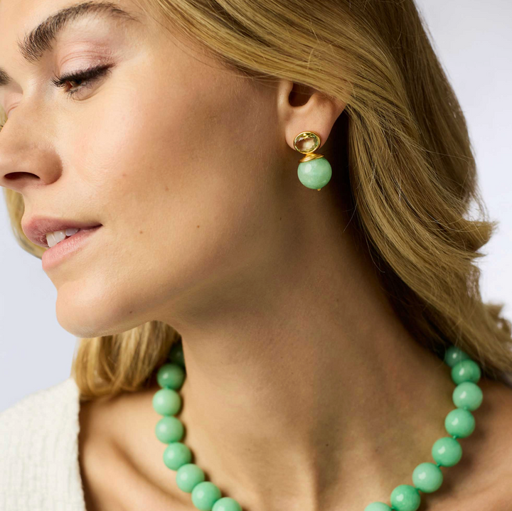 Portofino Earring - Aqua Jade