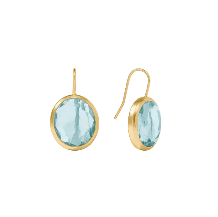 Laguna Stone Earring - Aquamarine Blue