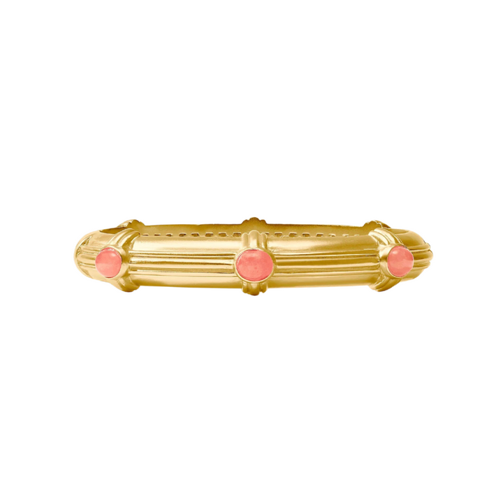 Portofino Stone Hinge Bangle - Melon Jade
