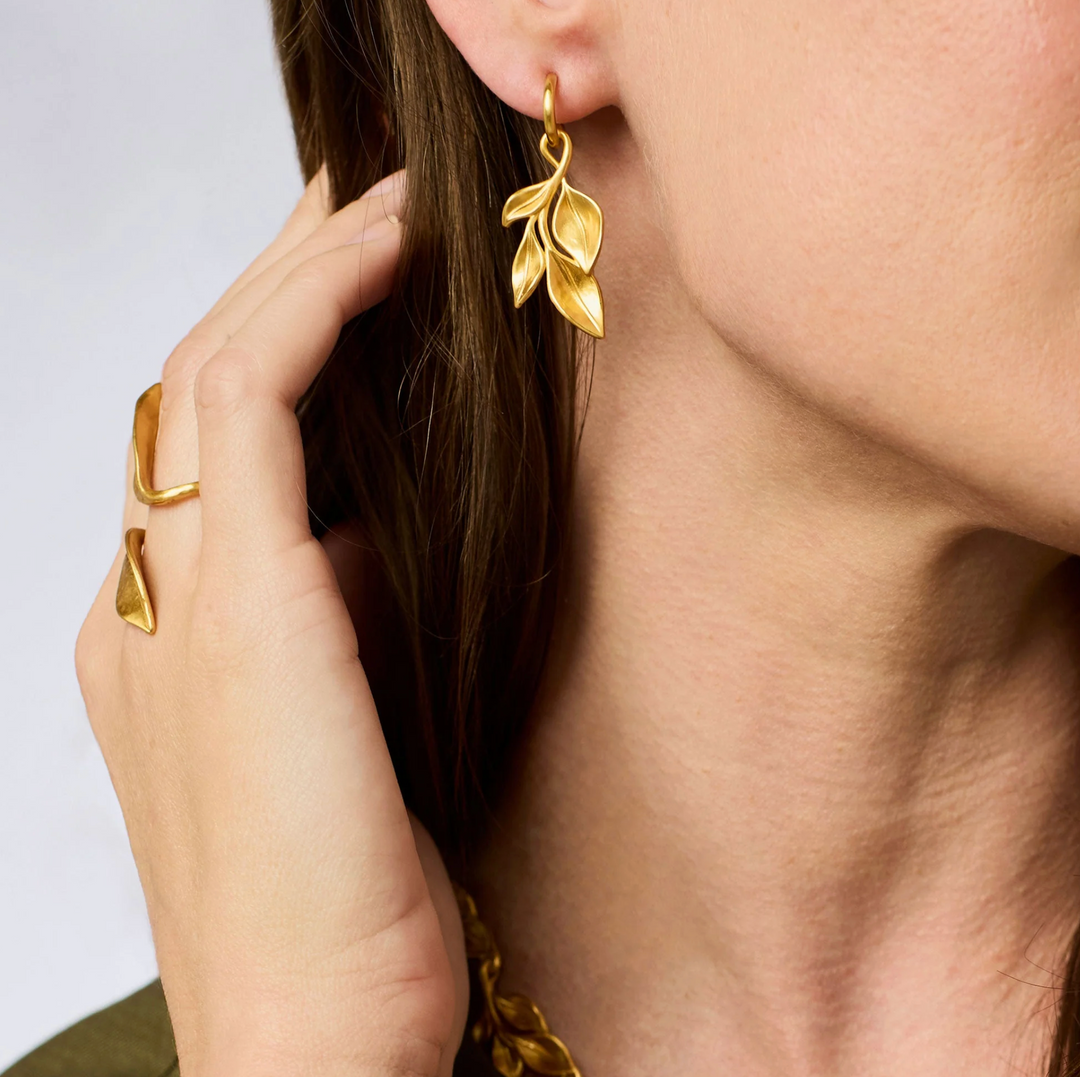 Willow Hoop & Charm Earring - Gold