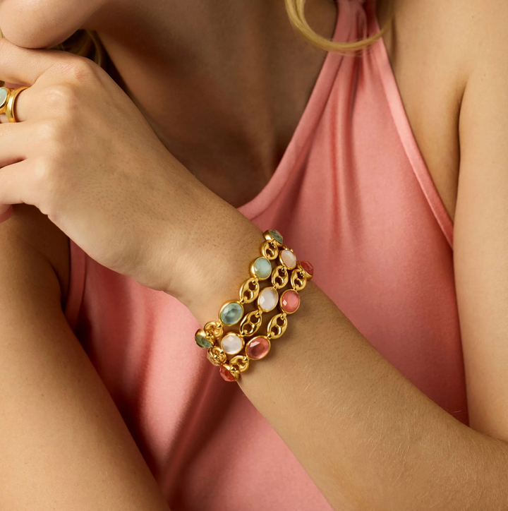 Laguna Stone Bracelet - Iridescent Aquamarine Blue