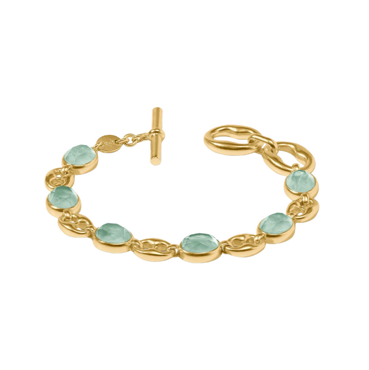 Laguna Stone Bracelet - Iridescent Aquamarine Blue