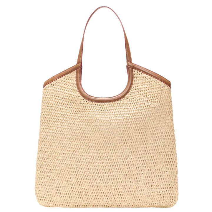 Large Crochet Georgica Tote - Camel Crochet