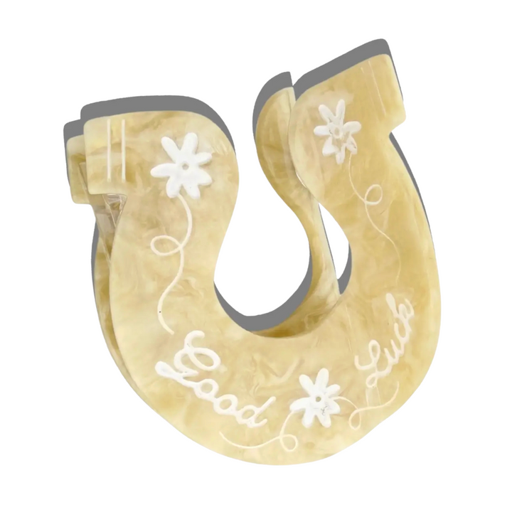 Claw Hair Clip - Good Luck Horseshoe
