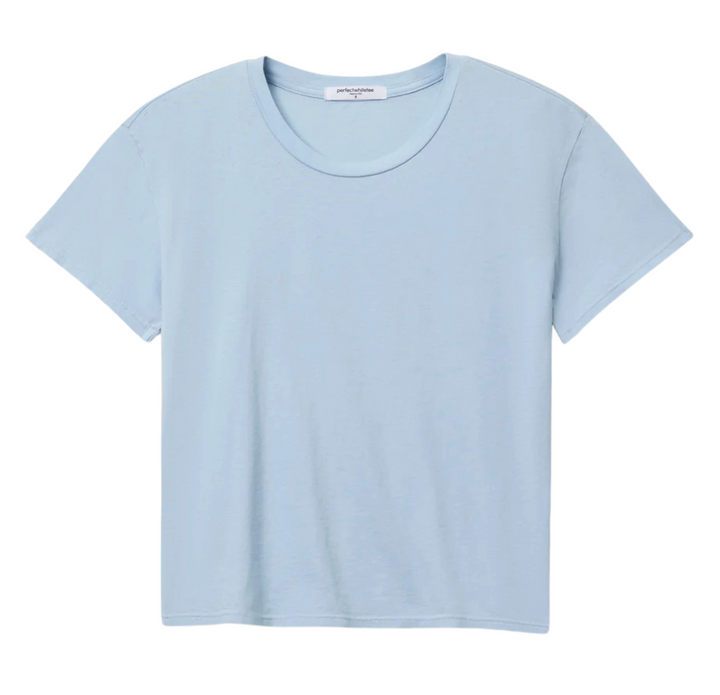 Harley Cotton Boxy Crew Tee - Powder Blue