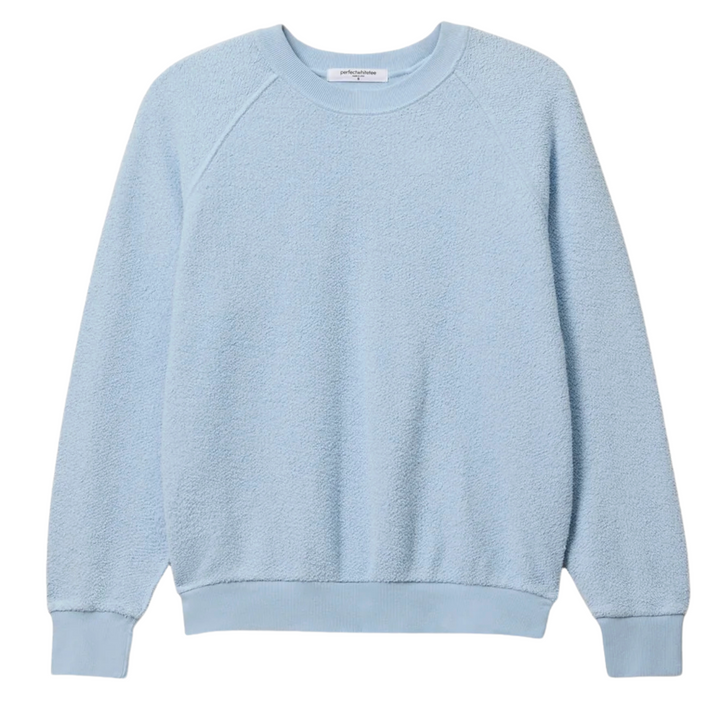Ziggy Reverse Fleece Shrunken Crew - Powder Blue