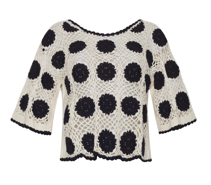 Amira Top - White/Black Combo