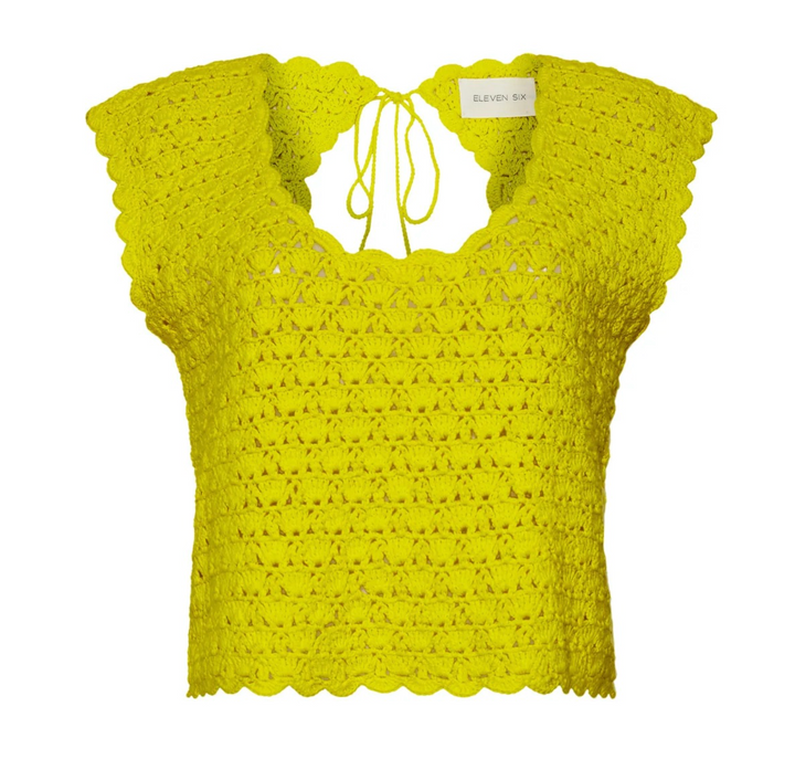 Zaria Crochet Top - Limone