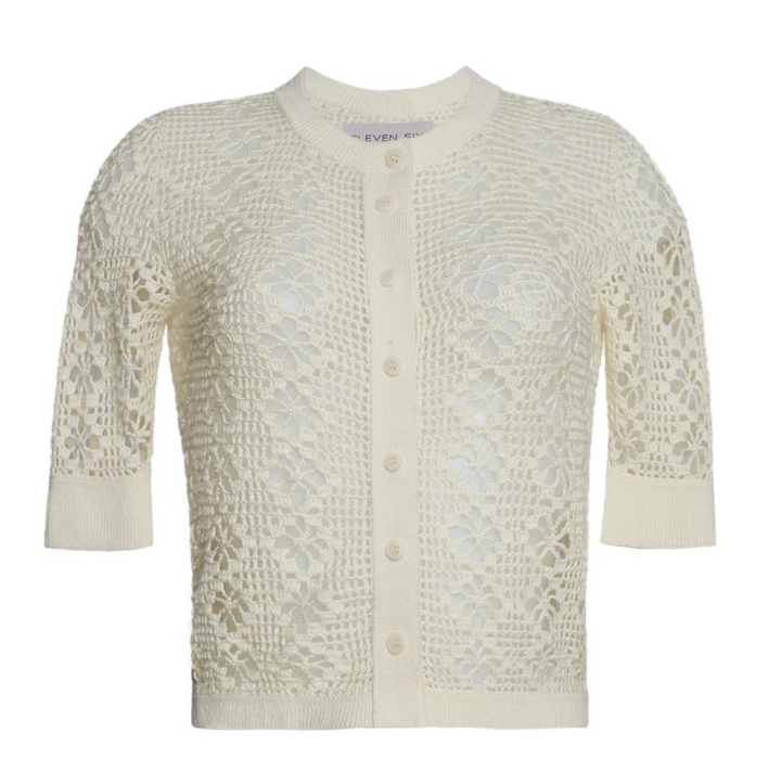 Ruby Crochet Cardi - Ivory