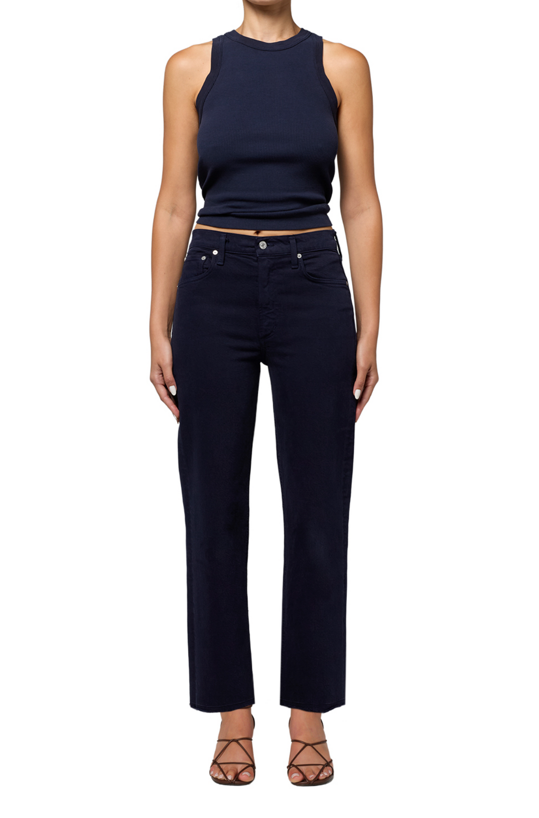 Palma Straight Clean Hem - Navy