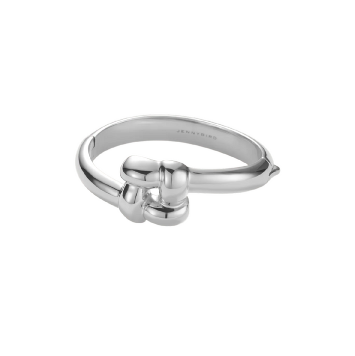 Woven Square Bangle - Silver