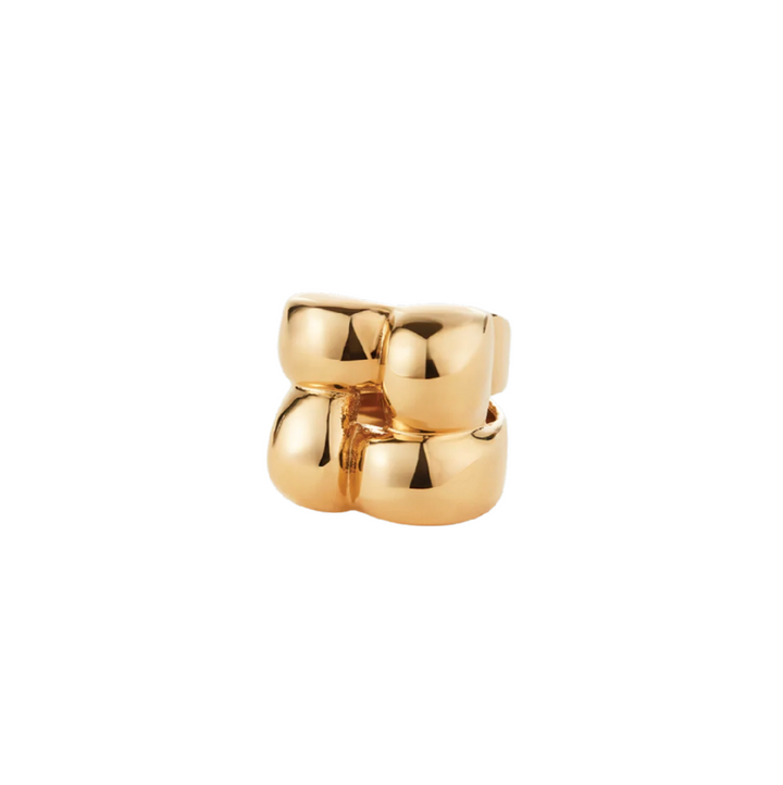 Mega Woven Square Ring - Gold