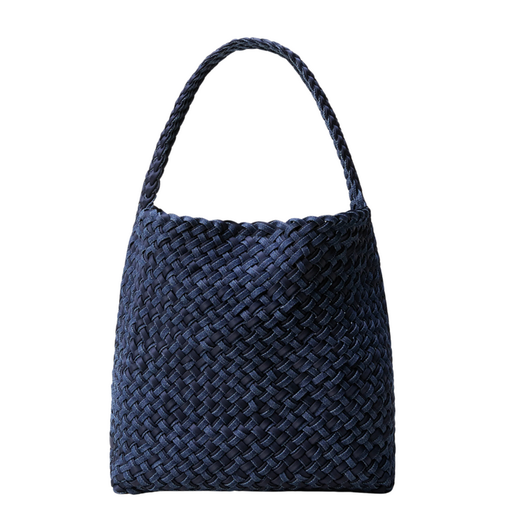 Nomad Medium Hobo Double Weave Denim - Indigo