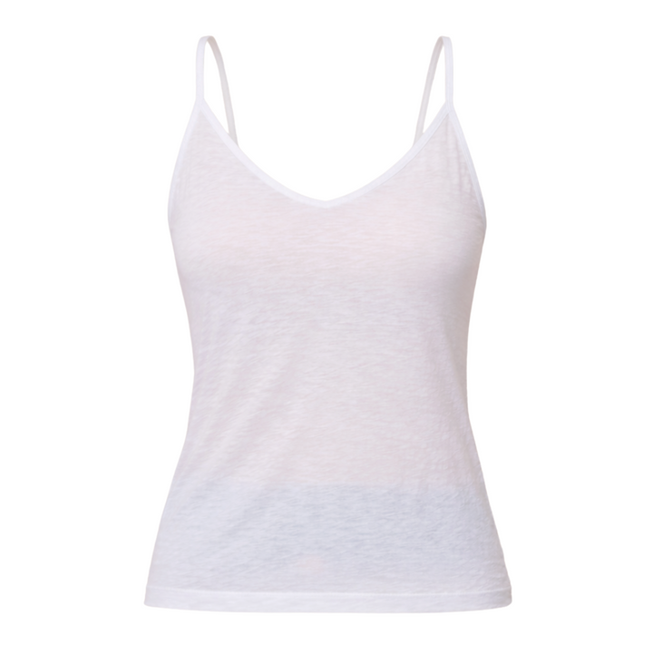 Supima Jersey V-Neck Cami - White