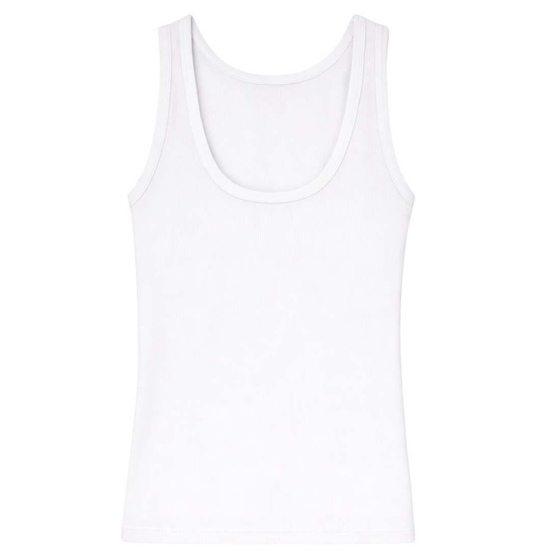 Jordan Luxe Rib U Neck Tank - White