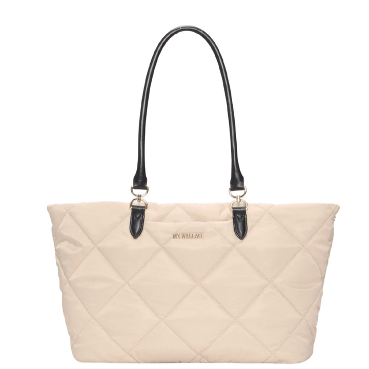 Small Madison E-W Tote - Buff/Black