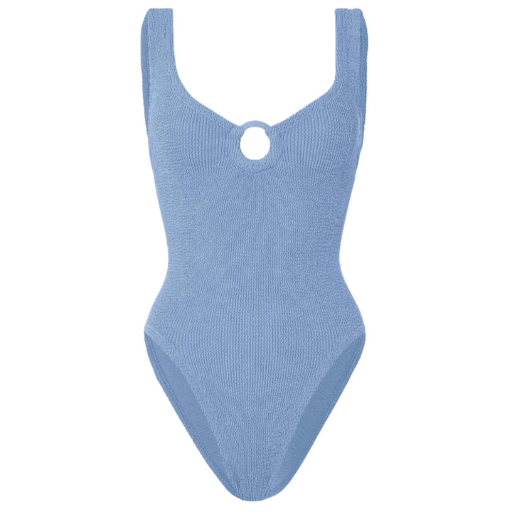 Celine Swim w/ Tonal Hoops - Cornflower