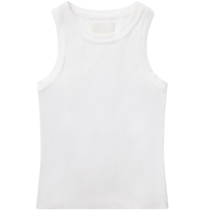 Isabel Rib Tank - White