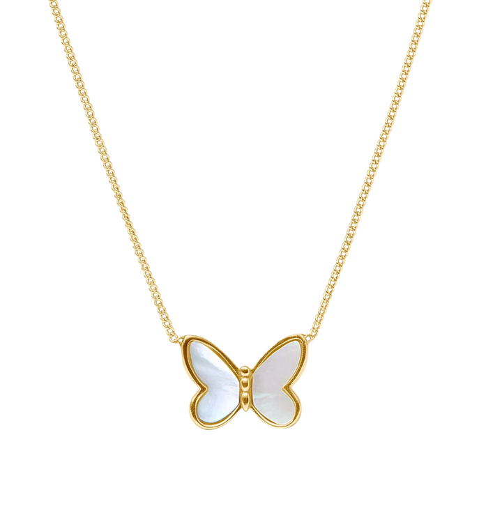 Papillon Delicate Necklace - Mother of Pearl
