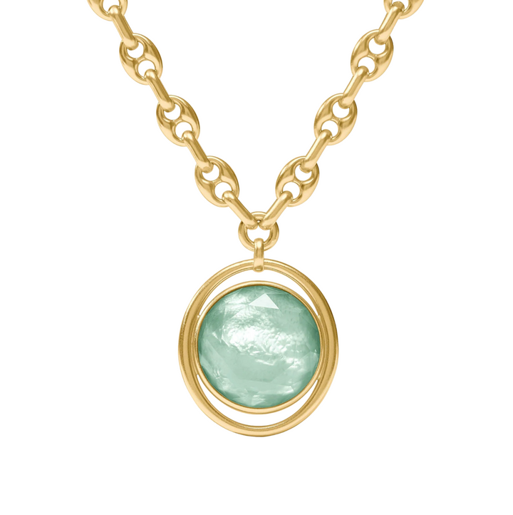 Laguna Statement Necklace - Iridescent Aquamarine Blue
