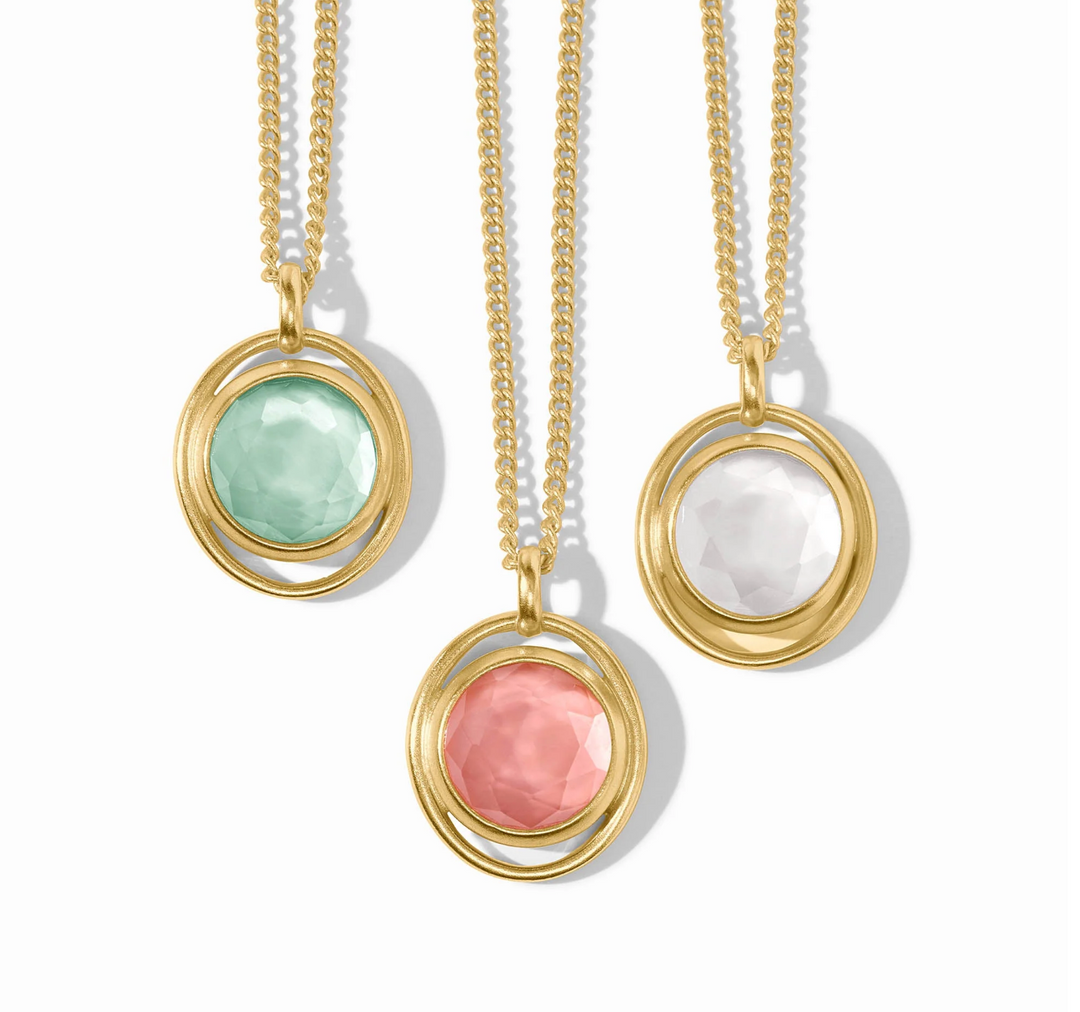 Laguna Solitaire Necklace - Iridescent Clear Crystal