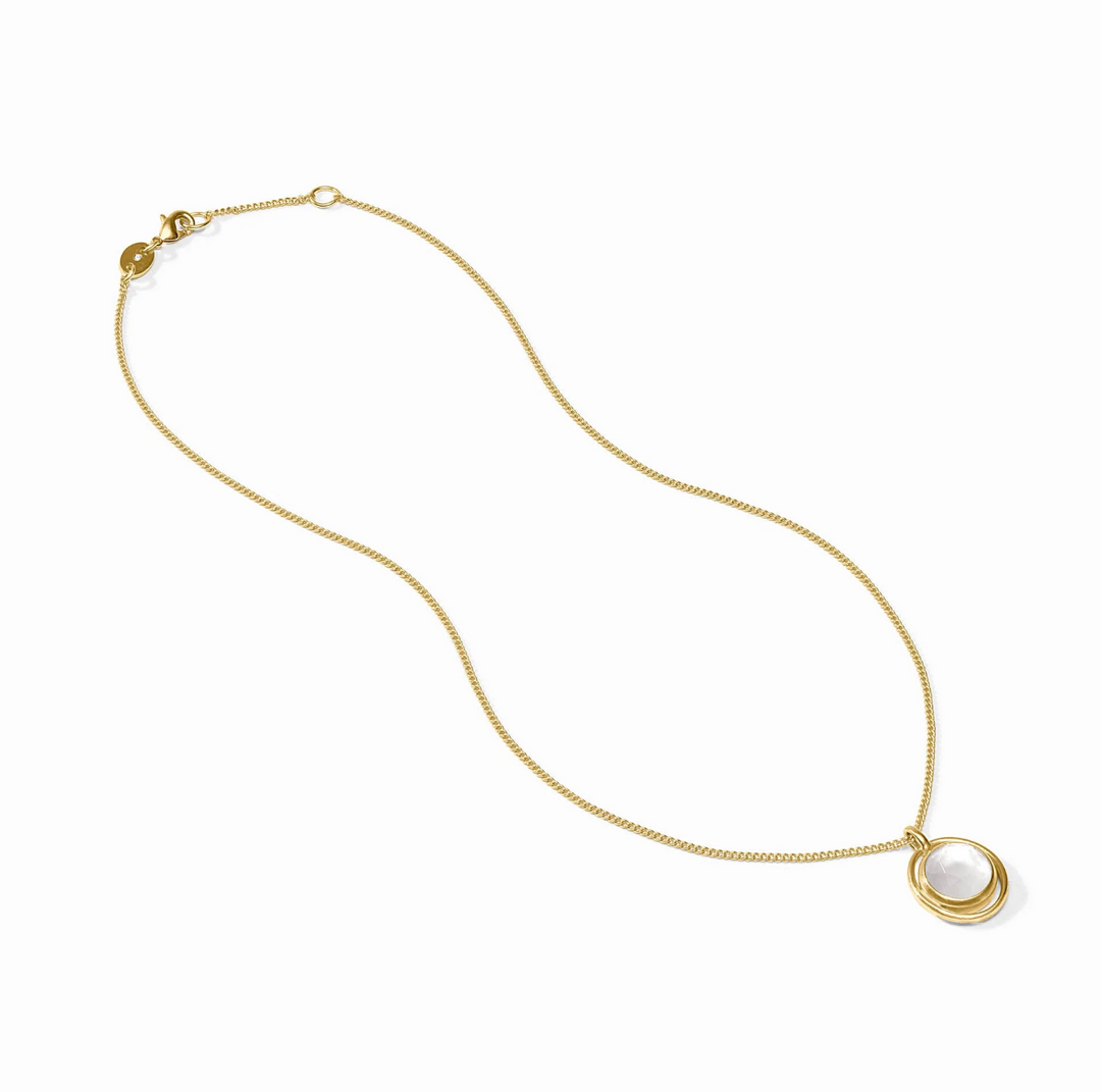 Laguna Solitaire Necklace - Iridescent Clear Crystal