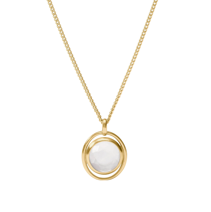 Laguna Solitaire Necklace - Iridescent Clear Crystal