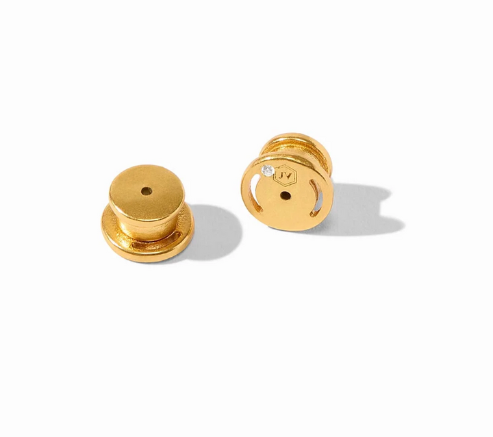 Colette Circle Stud - Chalcedony Blue
