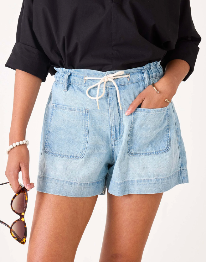 Londonberry Linen Denim Short - Salty