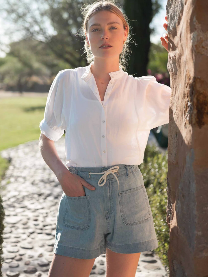 Londonberry Linen Denim Short - Salty