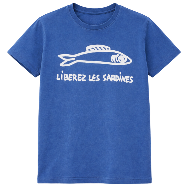 Classic Tee - French Blue Liberez Les Sardines