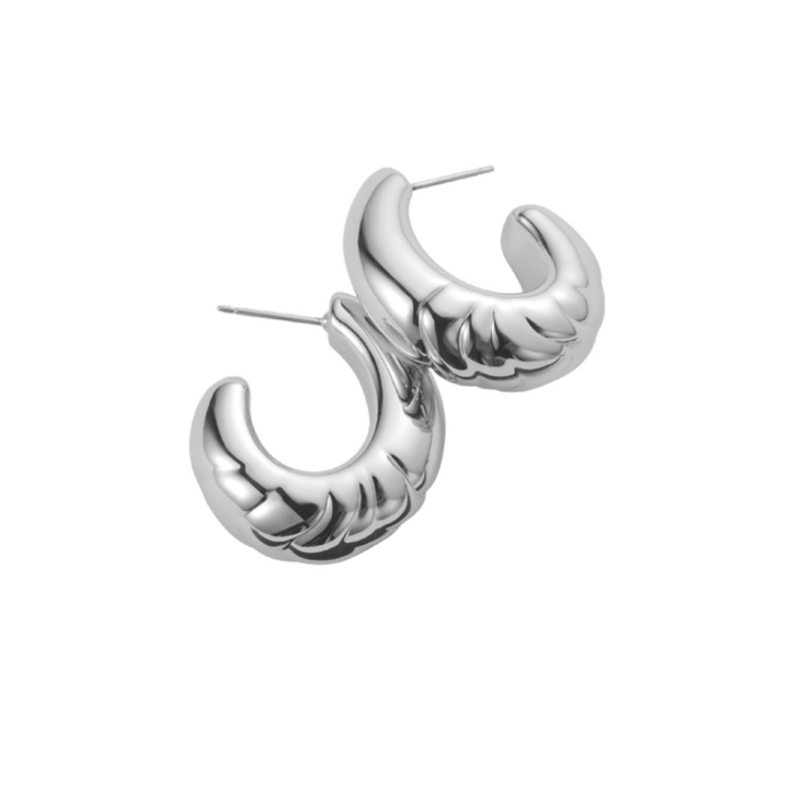 Slim Nelle Hoops - Silver